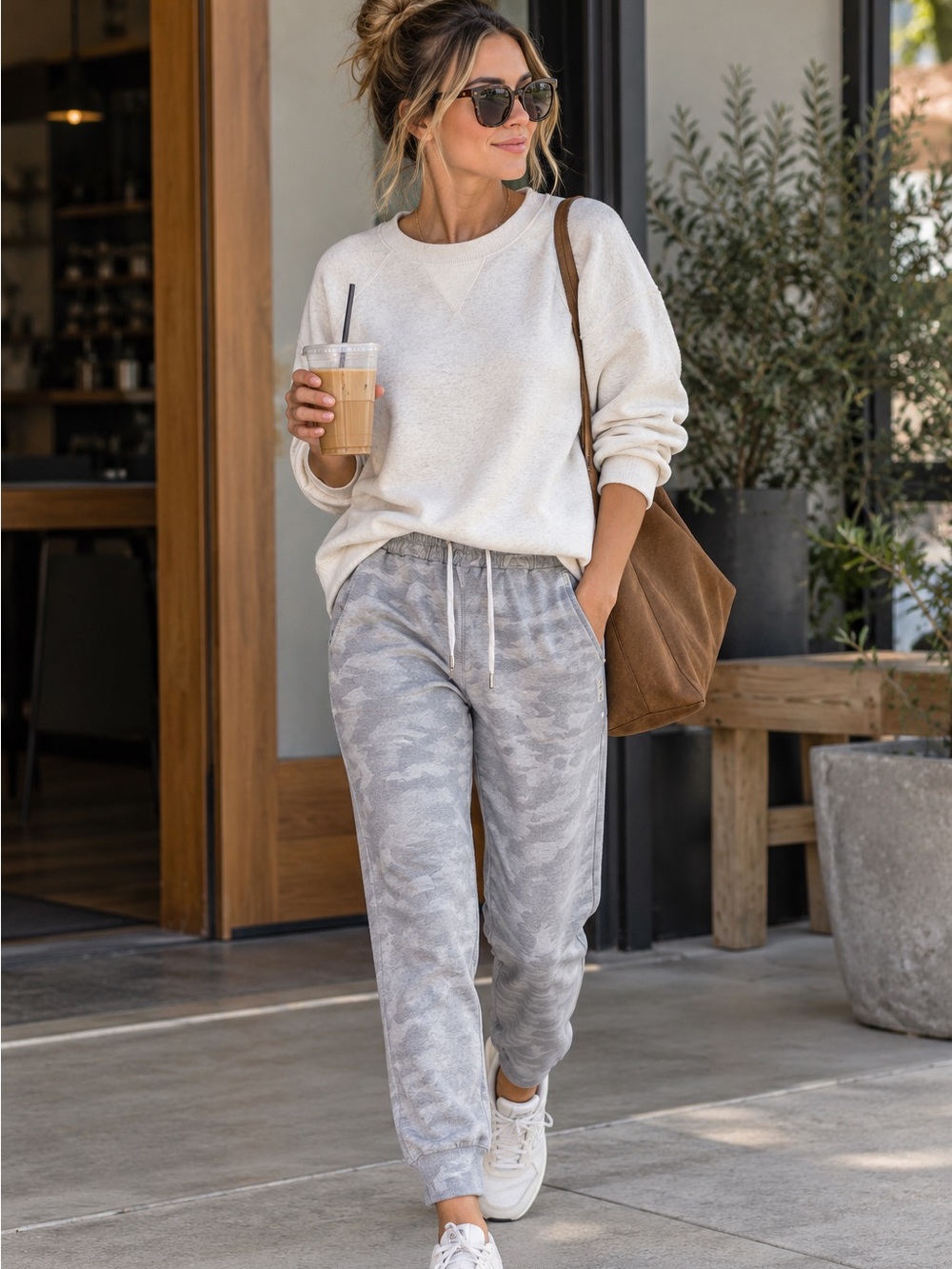 Vuori Performance Jogger Pale Heather Camo – Women’s Small